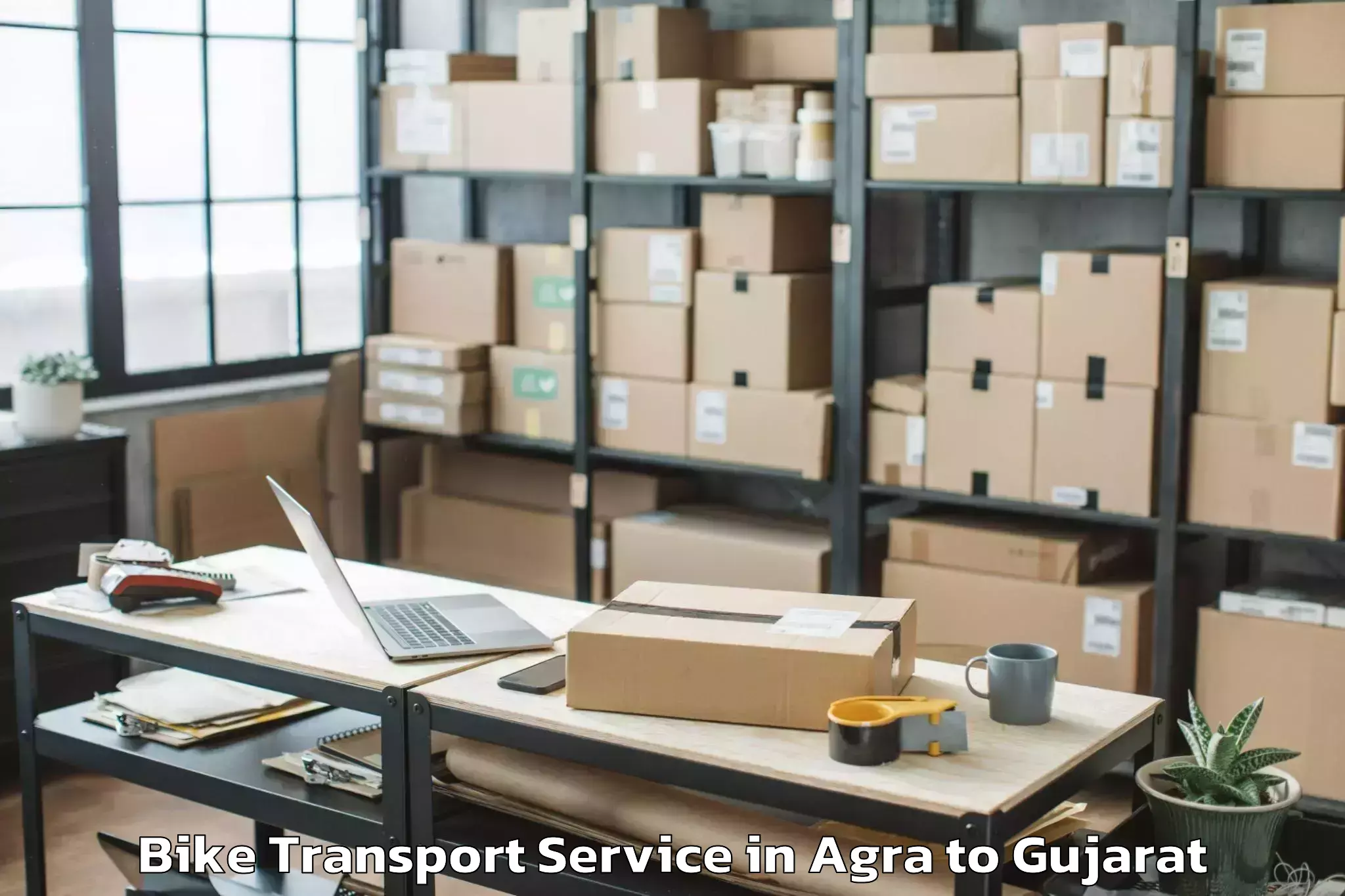 Quality Agra to Valabhipur Bike Transport